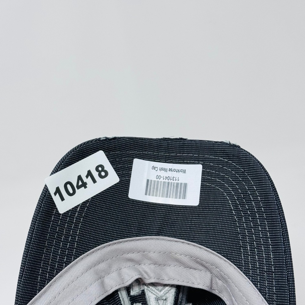 CAT Trucker Hat Mens OS Navy Workhorse Mesh Cap Distressed Logo Wiese Adjustable - Picture 5 of 5